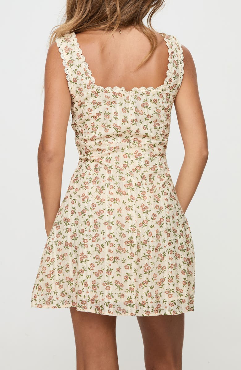 Princess Polly Dasha Floral Cotton Fit & Flare Minidress, Alternate, color, Floral / Multi