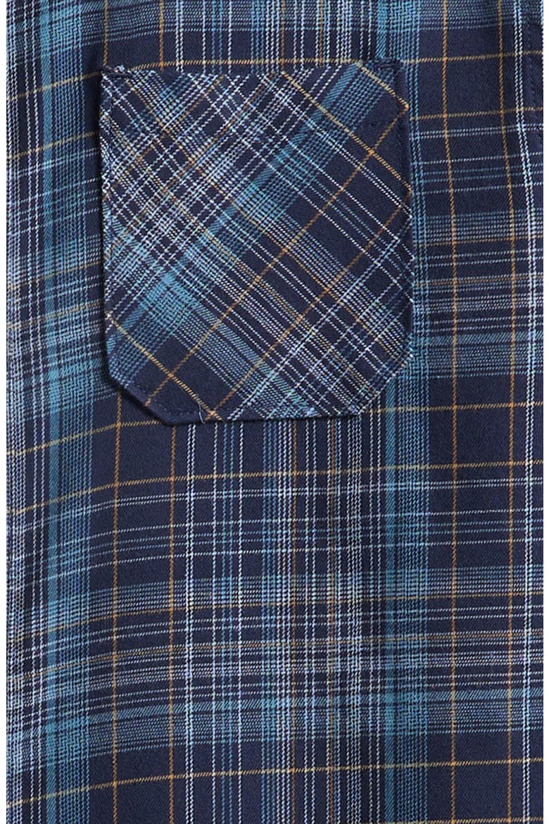 Kids' Cloud Plaid Flannel Shirt, Alternate, color, TOTAL ECLIPSE/ RAIN WASHED