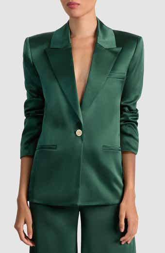 Alice + Olivia Silas Satin Blazer