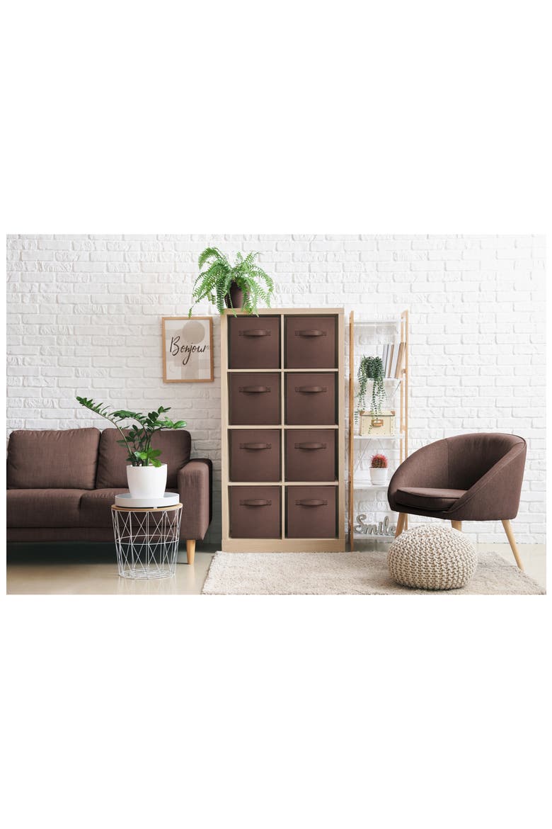 8-Pack Collapsible Storage Cubes, Alternate, color, CHOCOLATE