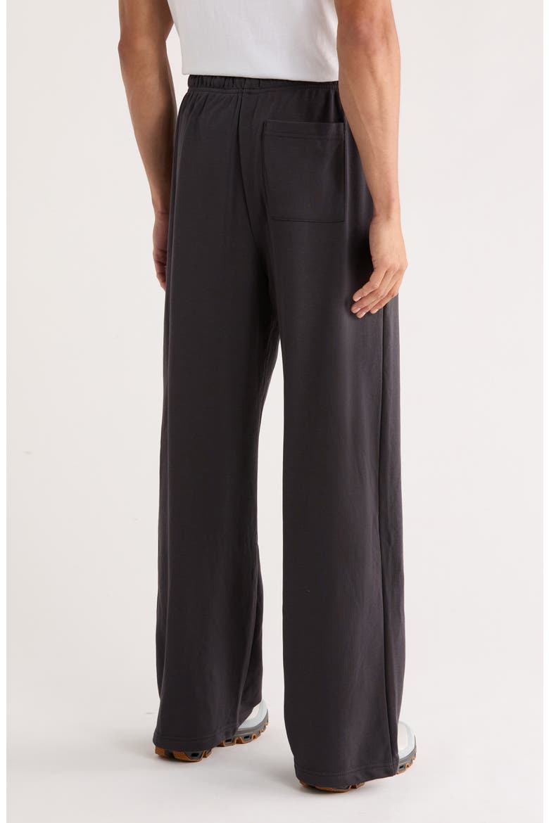 Terry Straight Leg Sweatpants, Alternate, color, BLACK FADED
