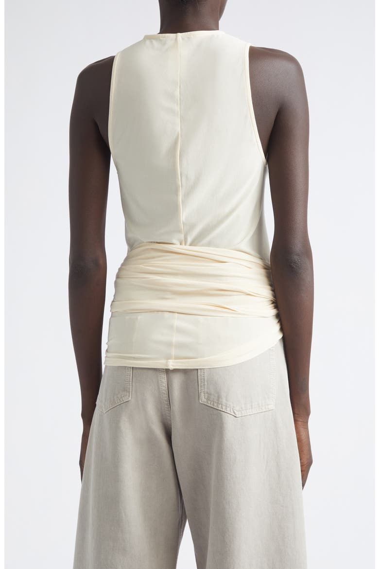 Sleeveless Jersey Wrap Top, Alternate, color, CREAM