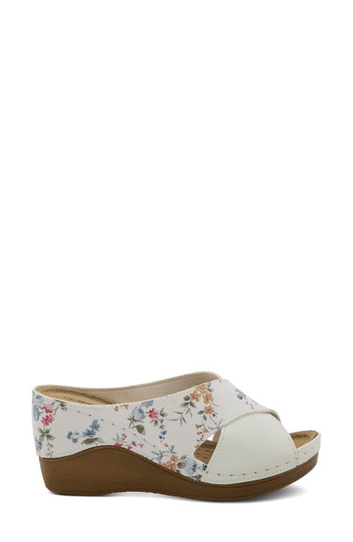 Flexus By Spring Step Wedge Sandal In White