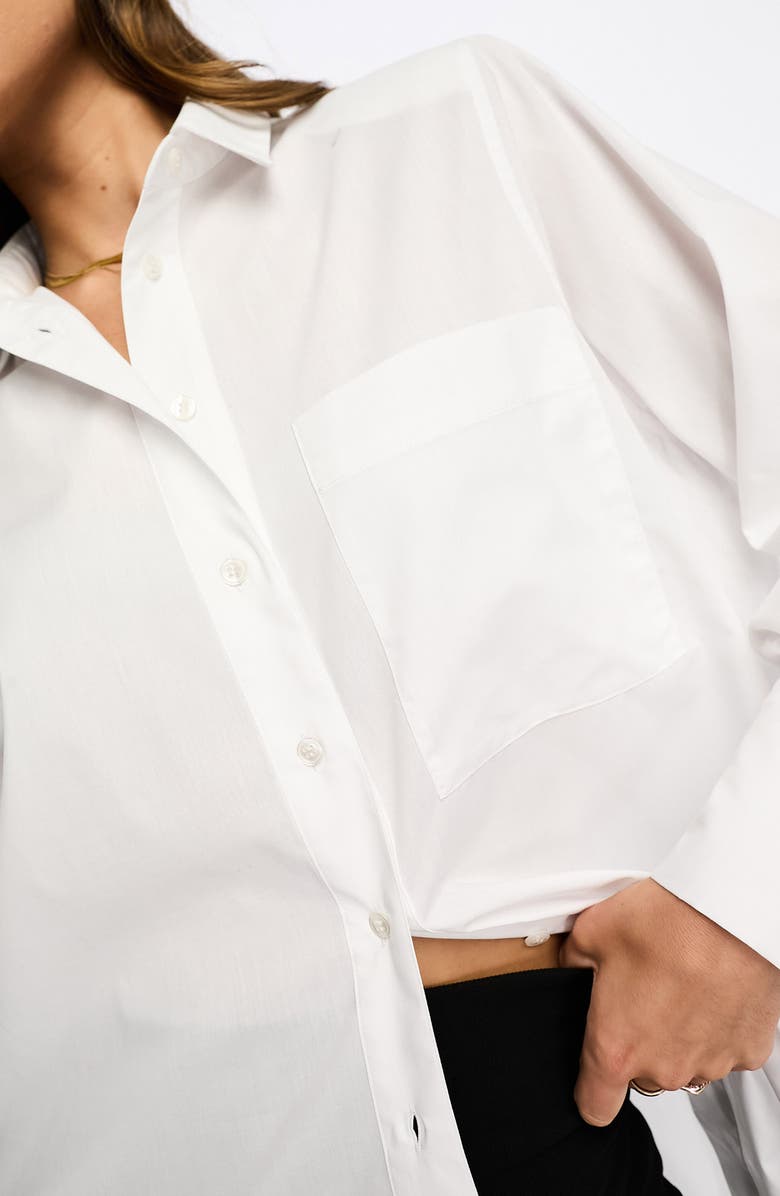 ASOS DESIGN Longline Woven Shirt, Alternate, color, 