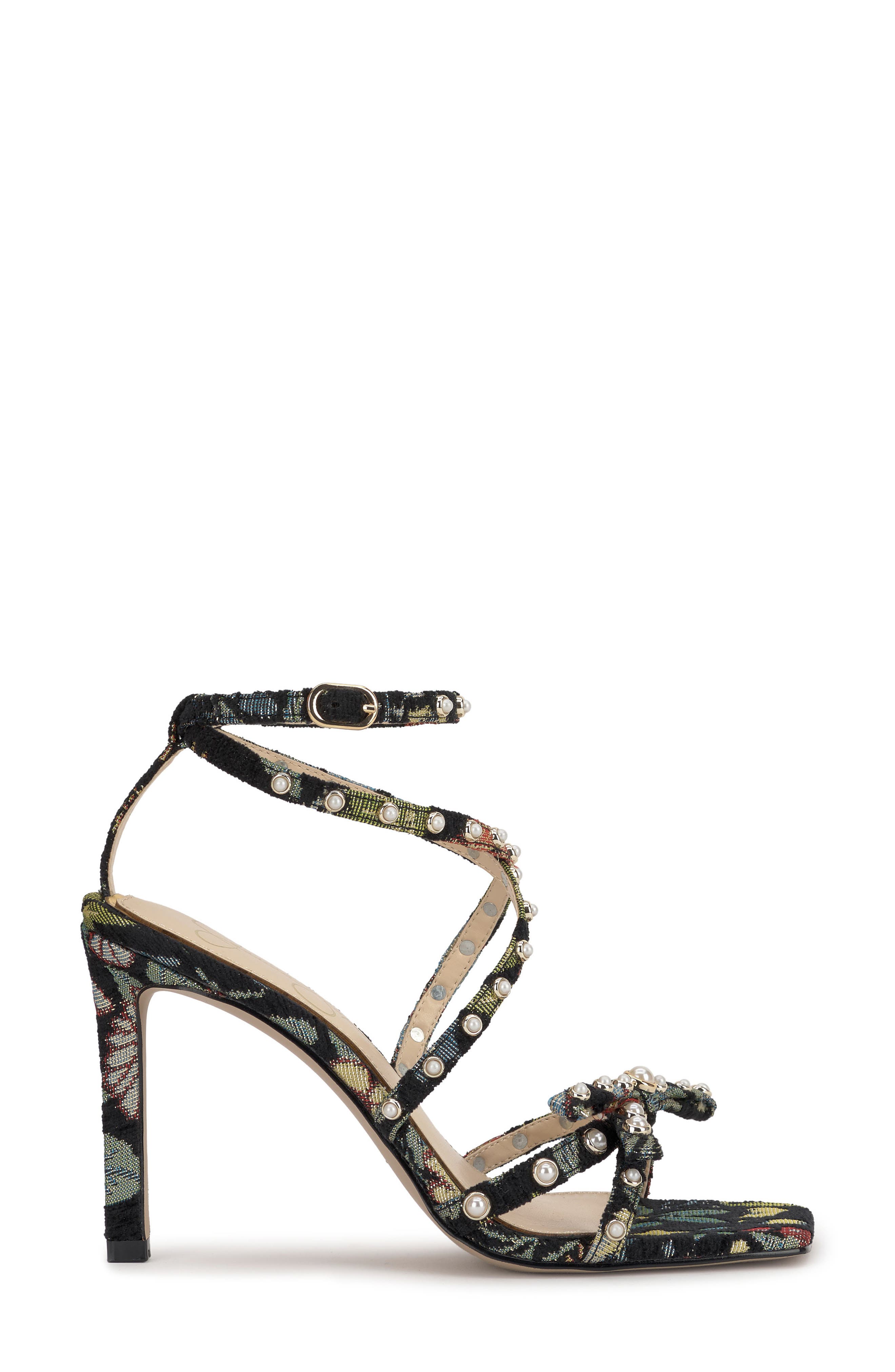 Jessica Simpson Loelva Studded Strappy Sandal, Alternate, color, Black Multi