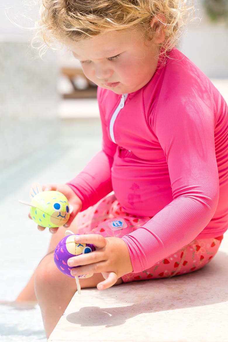 Mini Neoprene Pufferfish Pool Balls - Pack of 3, Alternate, color, Multicoloured