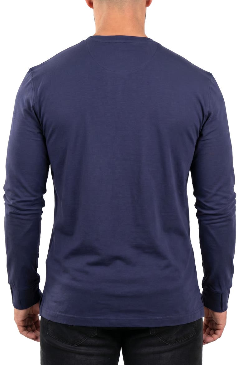 Rissa V-Neck Long Sleeve T-Shirt, Alternate, color, BLUE