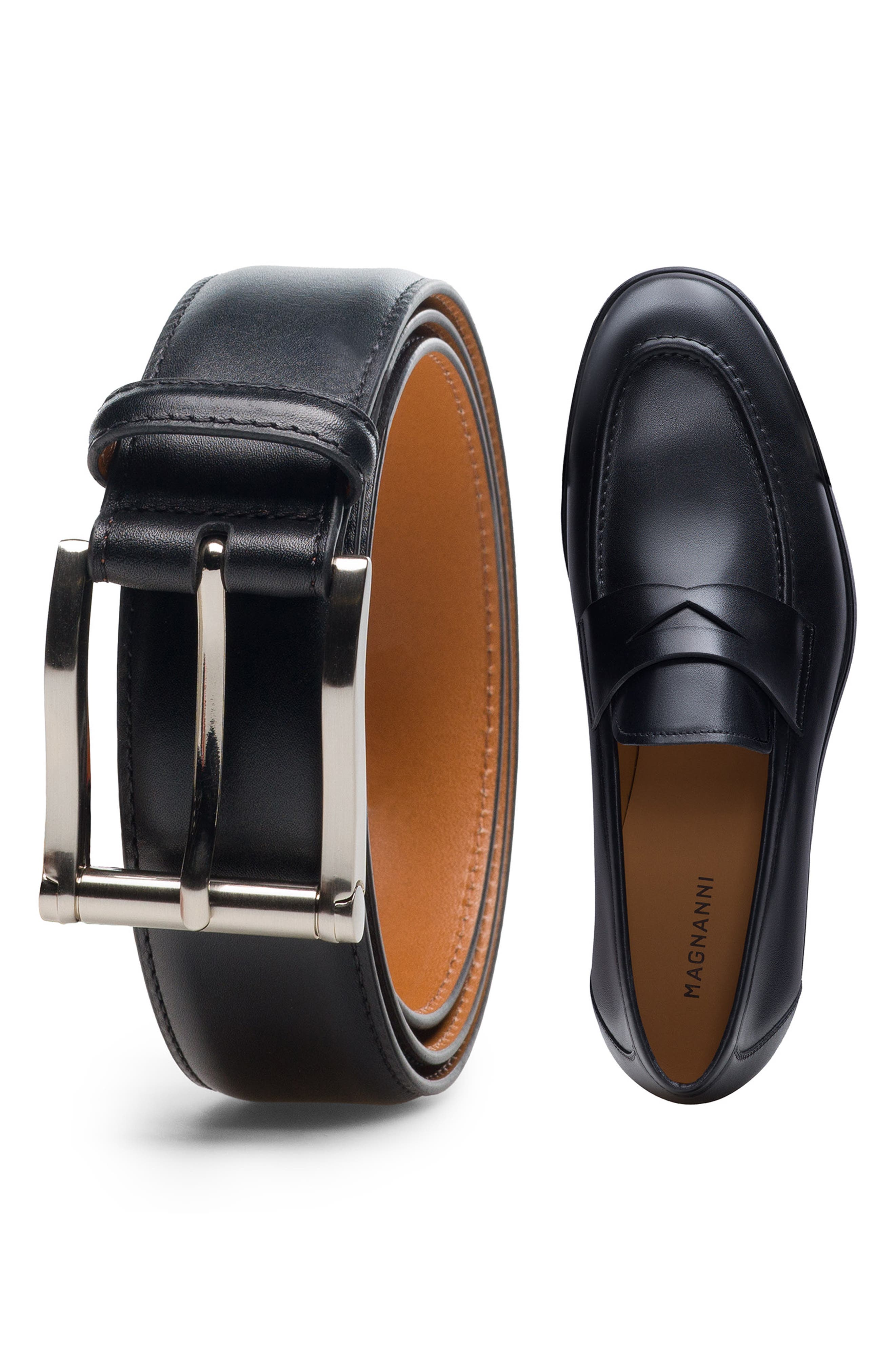 Magnanni Magico Penny Loafer, Alternate, color, Black