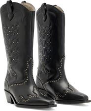 AllSaints Dolly Studded Western Boot
