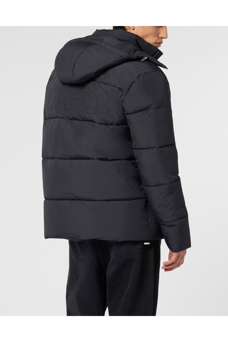 Nylon Puffer Jacket Gothic Plein Men, Alternate, color, black