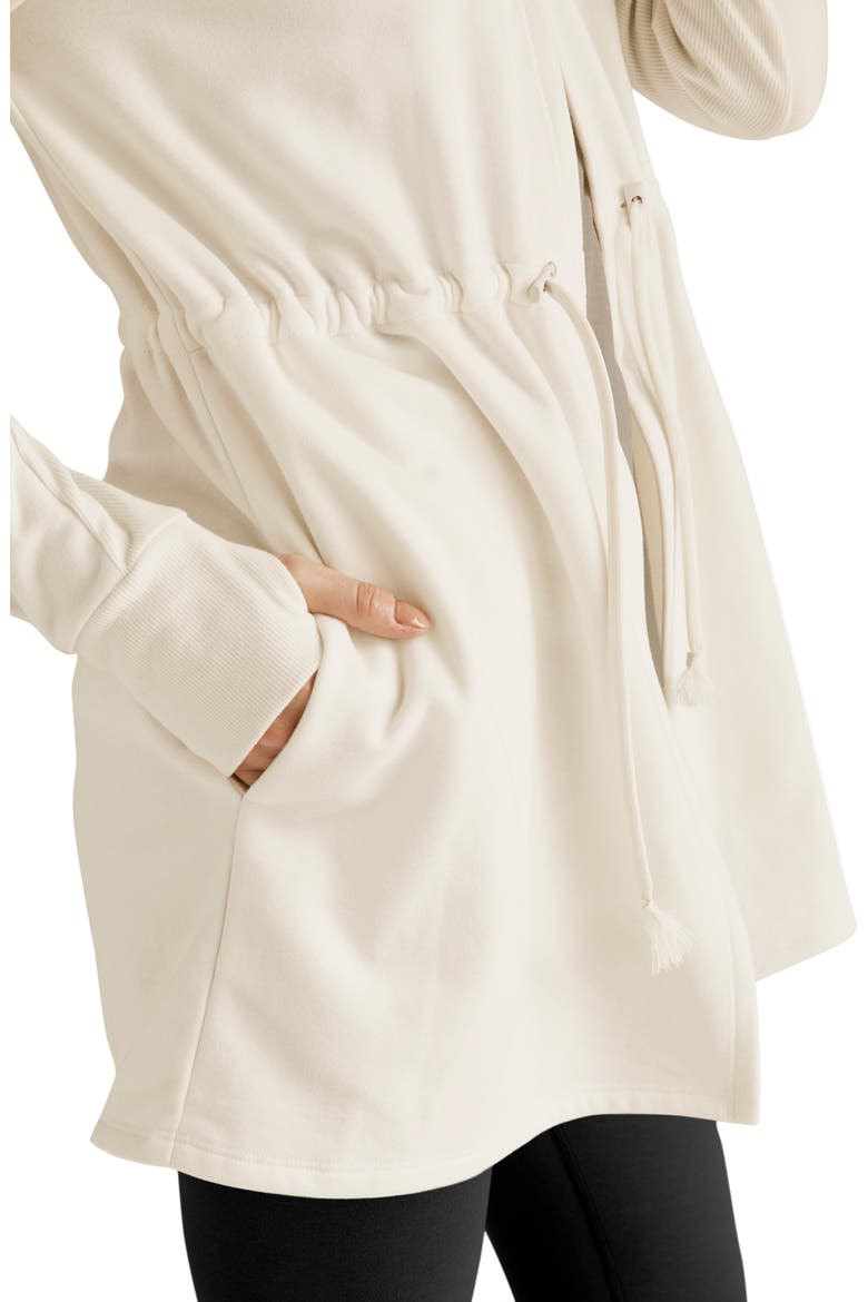 On the Go Open Front Hooded Jacket, Alternate, color, FRESH SNOW