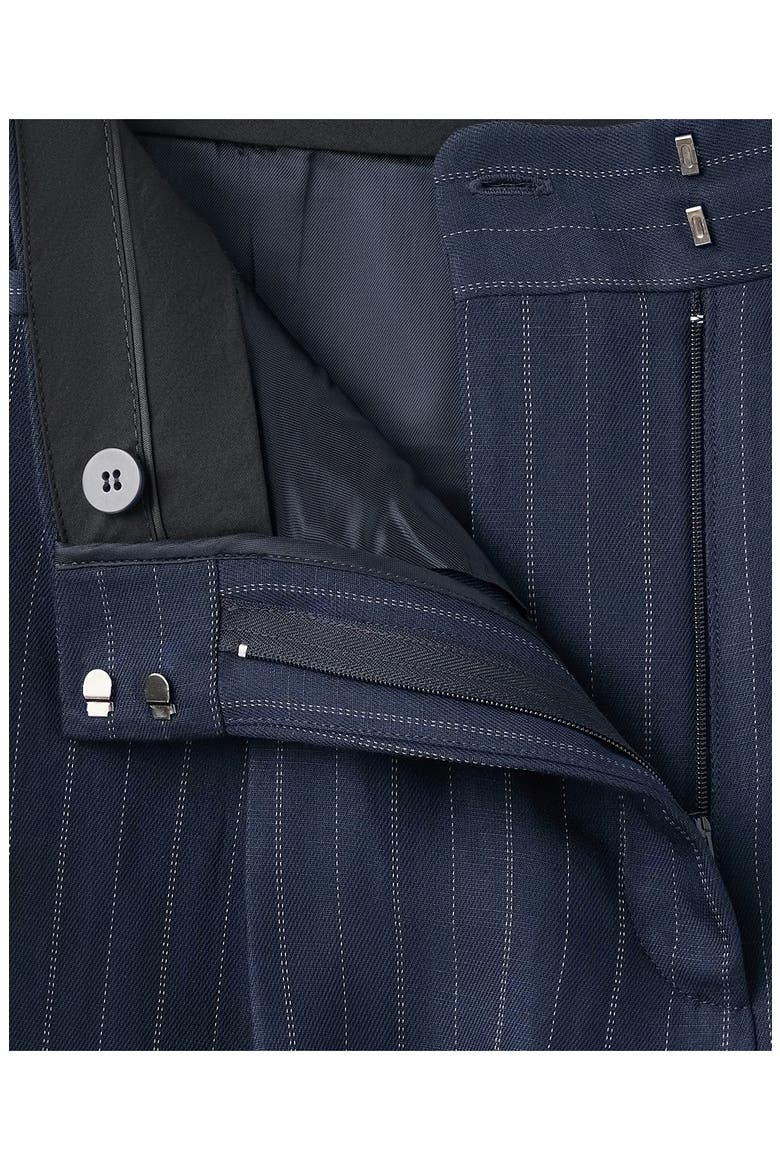 Pinstripe Suit Pants, Alternate, color, NAVY