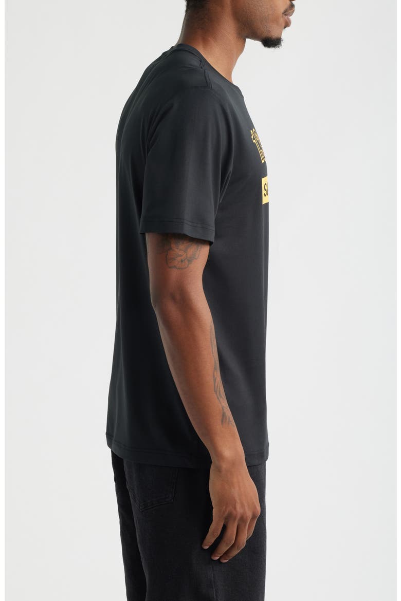 Santo Futbol Tech Logo Graphic T-Shirt, Alternate, color, BLACK
