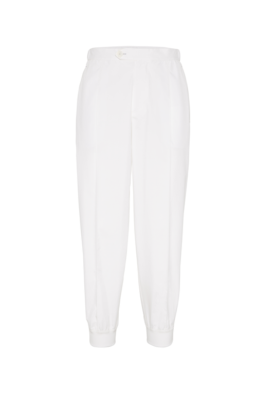 Brunello Cucinelli Nylon Tapered Trousers In White