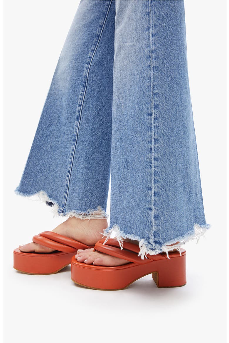 Tomcat Roller High Waist Chew Hem Wide Leg Jeans, Alternate, color, LOOK BEFORE YOU LEAP