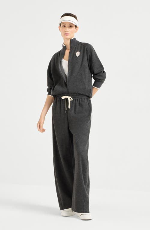 Brunello Cucinelli Double Jersey Track Trousers In Black