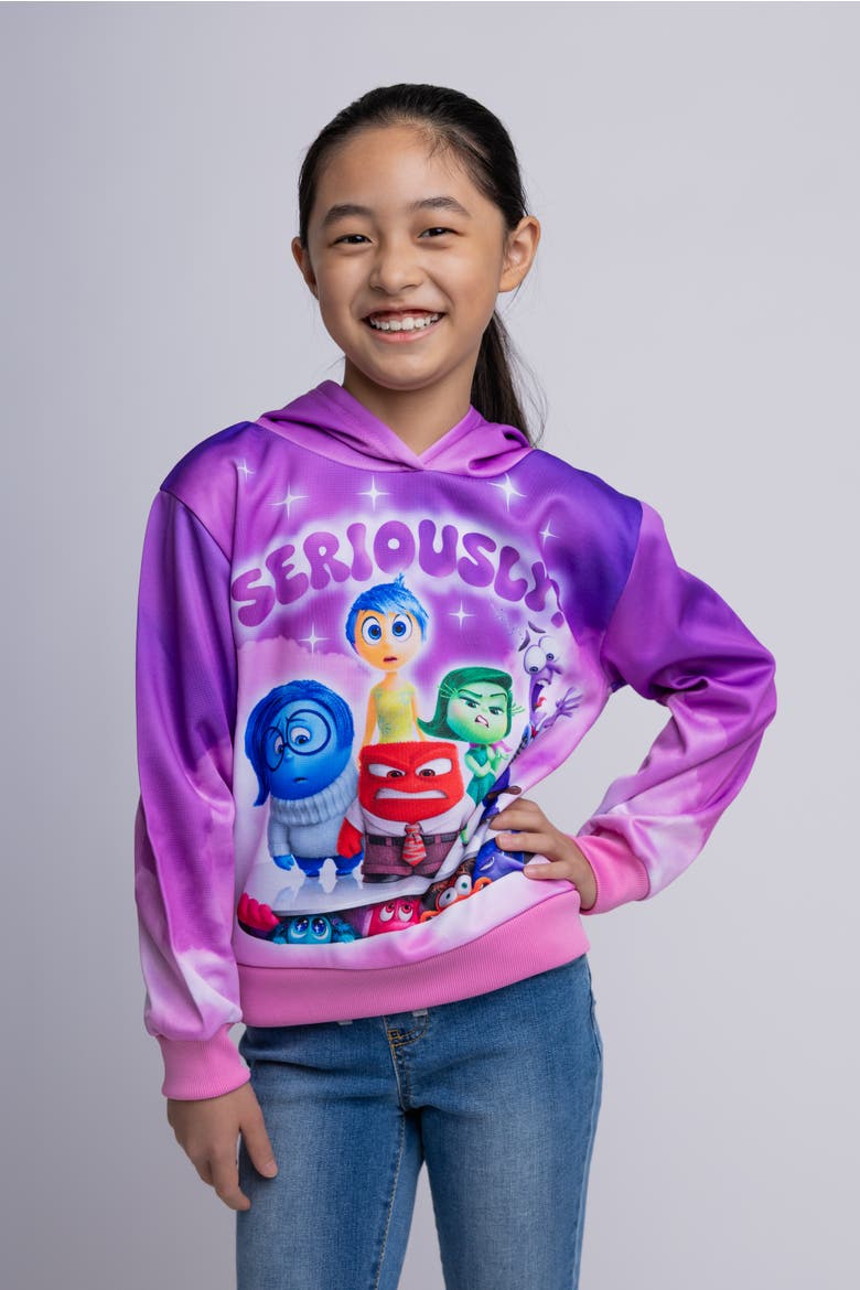 Inside Out Fleece Hooded Sweatshirt, Alternate, color, Inside Out Magenta