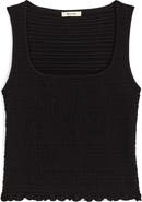 Madewell Smocked Square Neck Tank