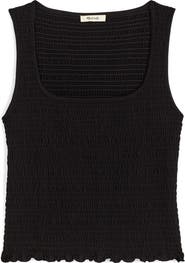 Madewell Smocked Square Neck Tank
