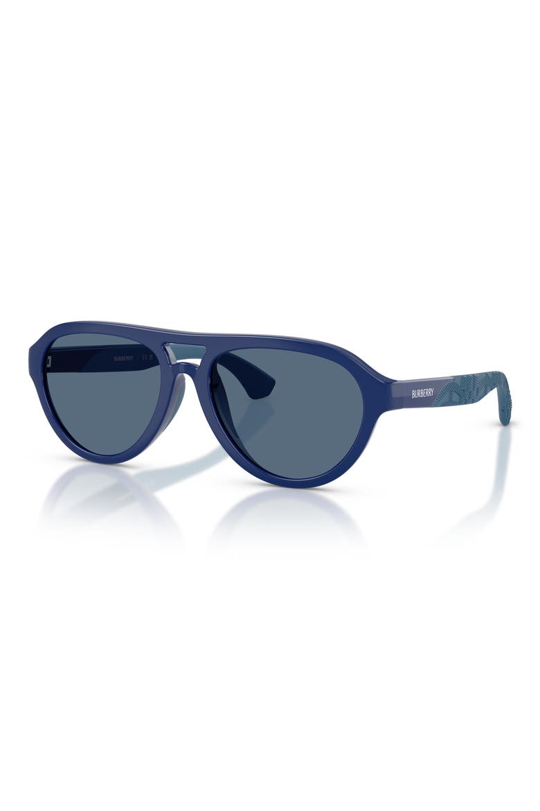 Kids' 51mm Pilot Sunglasses, Alternate, color, BLUE / DARK BLUE