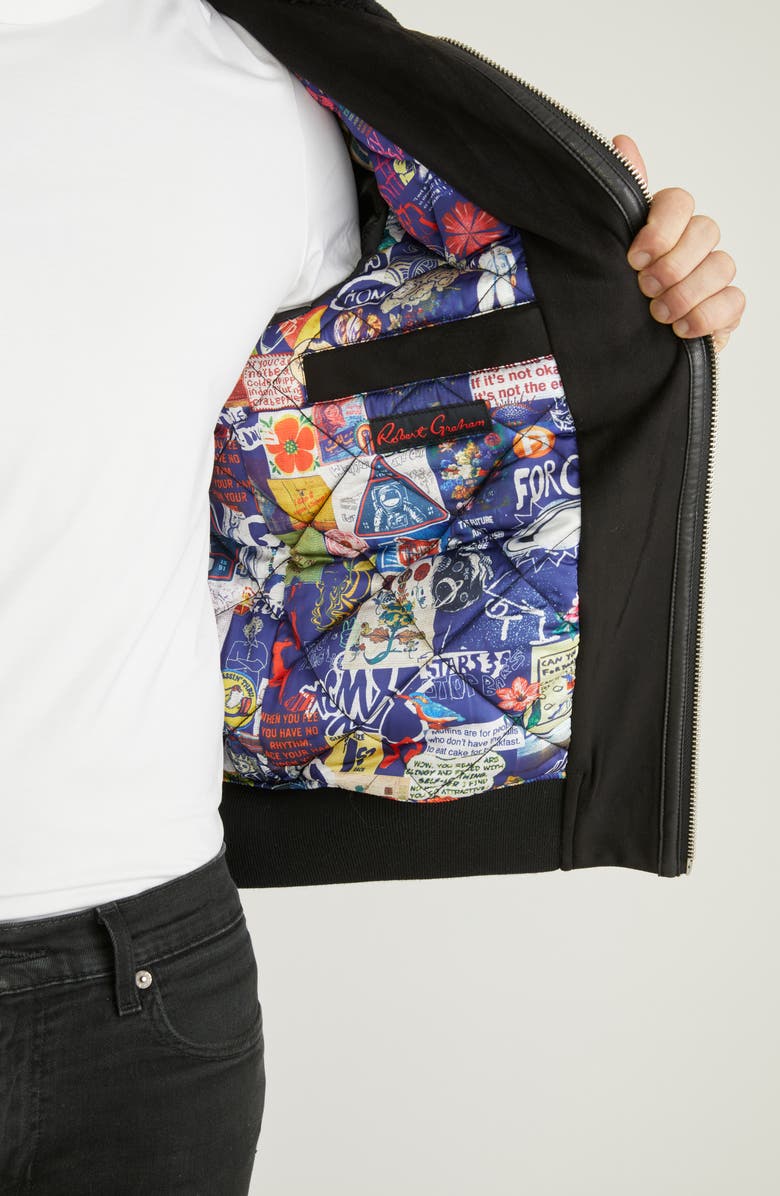 Robert Graham Faux Suede Bomber Jacket, Alternate, color, 