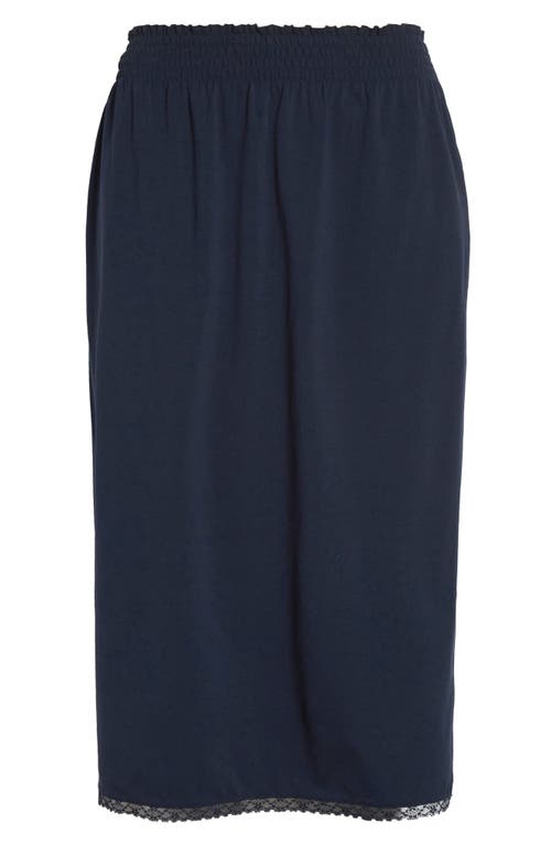 Shushu-tong Shushu/tong Lace Trim Midi Skirt In Navy Blue
