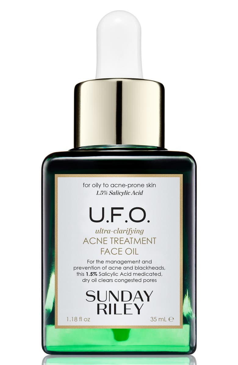 Sunday Riley U.F.O. Ultra-Clarifying Acne Treatment Face Oil, Main, color, 