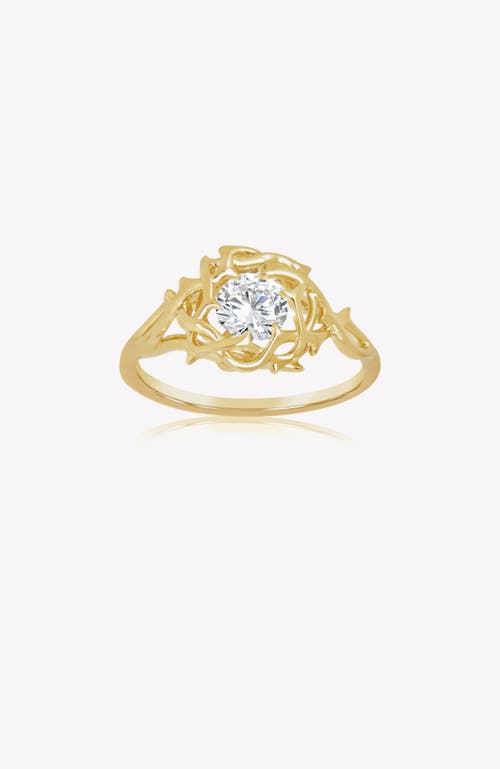 Rizen Jewelry Crown Of Thorns Statement Ring In Gold
