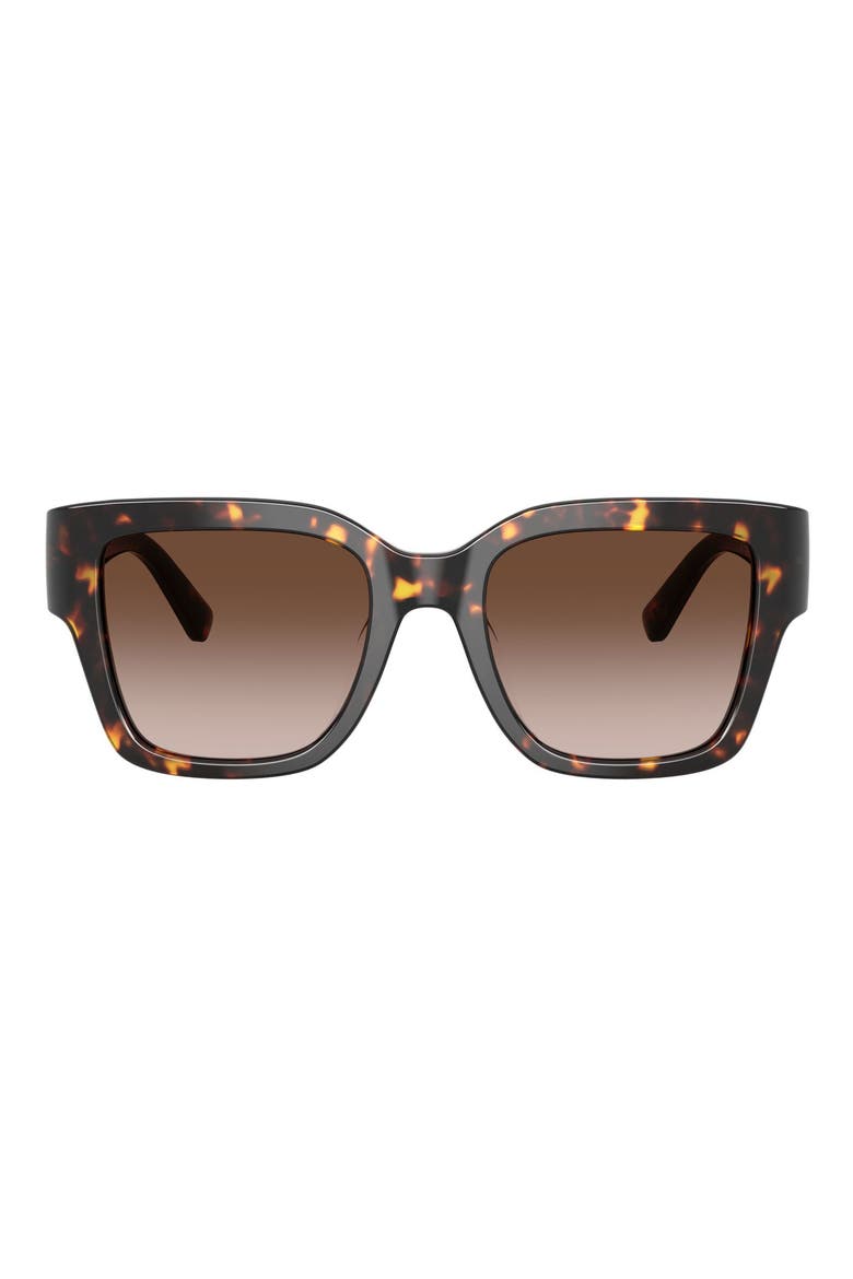 52mm Gradient Square Sunglasses, Main, color, BROWN TORTOISE / BROWN