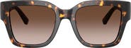 Tory Burch 52mm Gradient Polarized Square Sunglasses