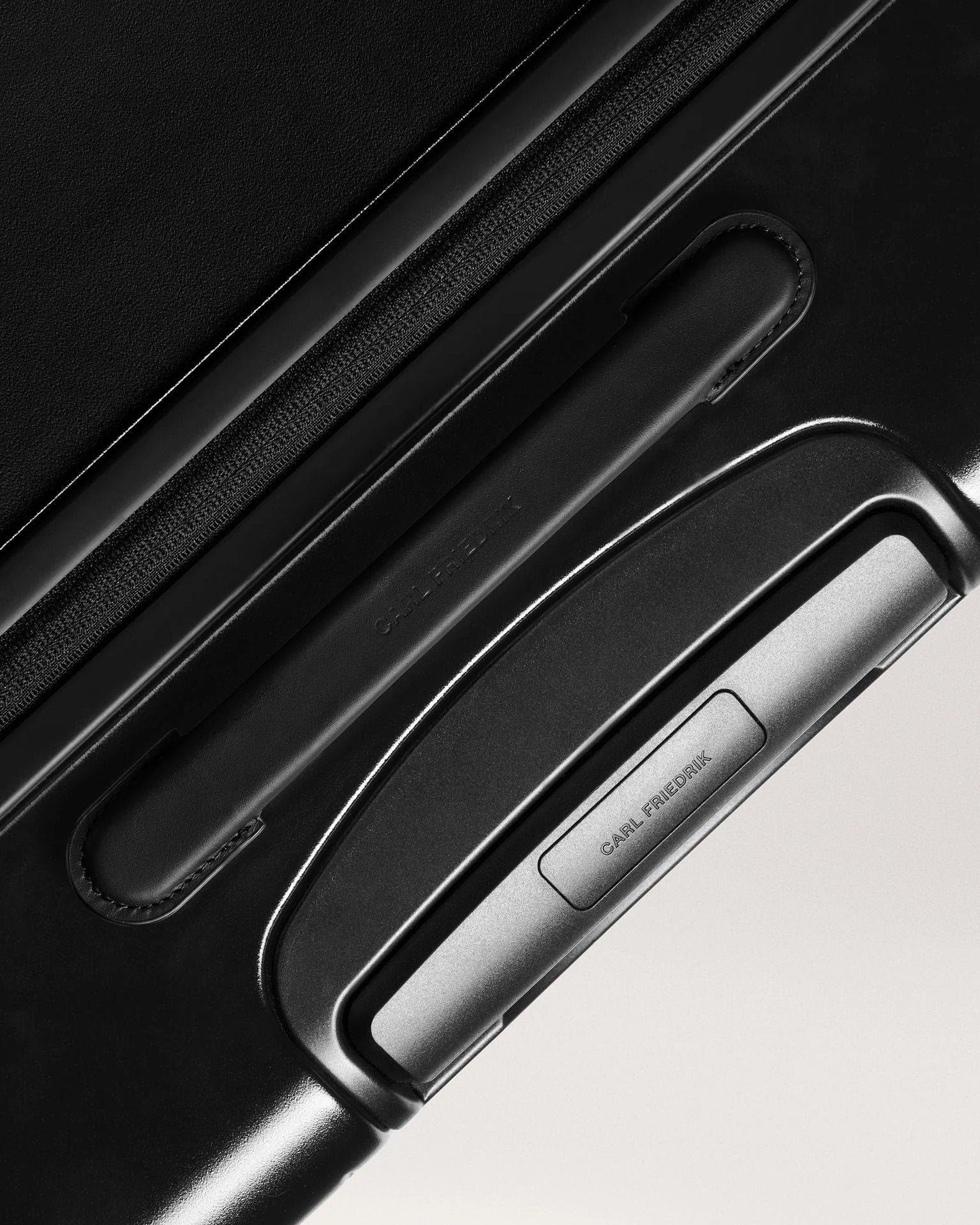 Carl Friedrik The Large Check-in Zipped Suitcase, Alternate, color, Black / Black