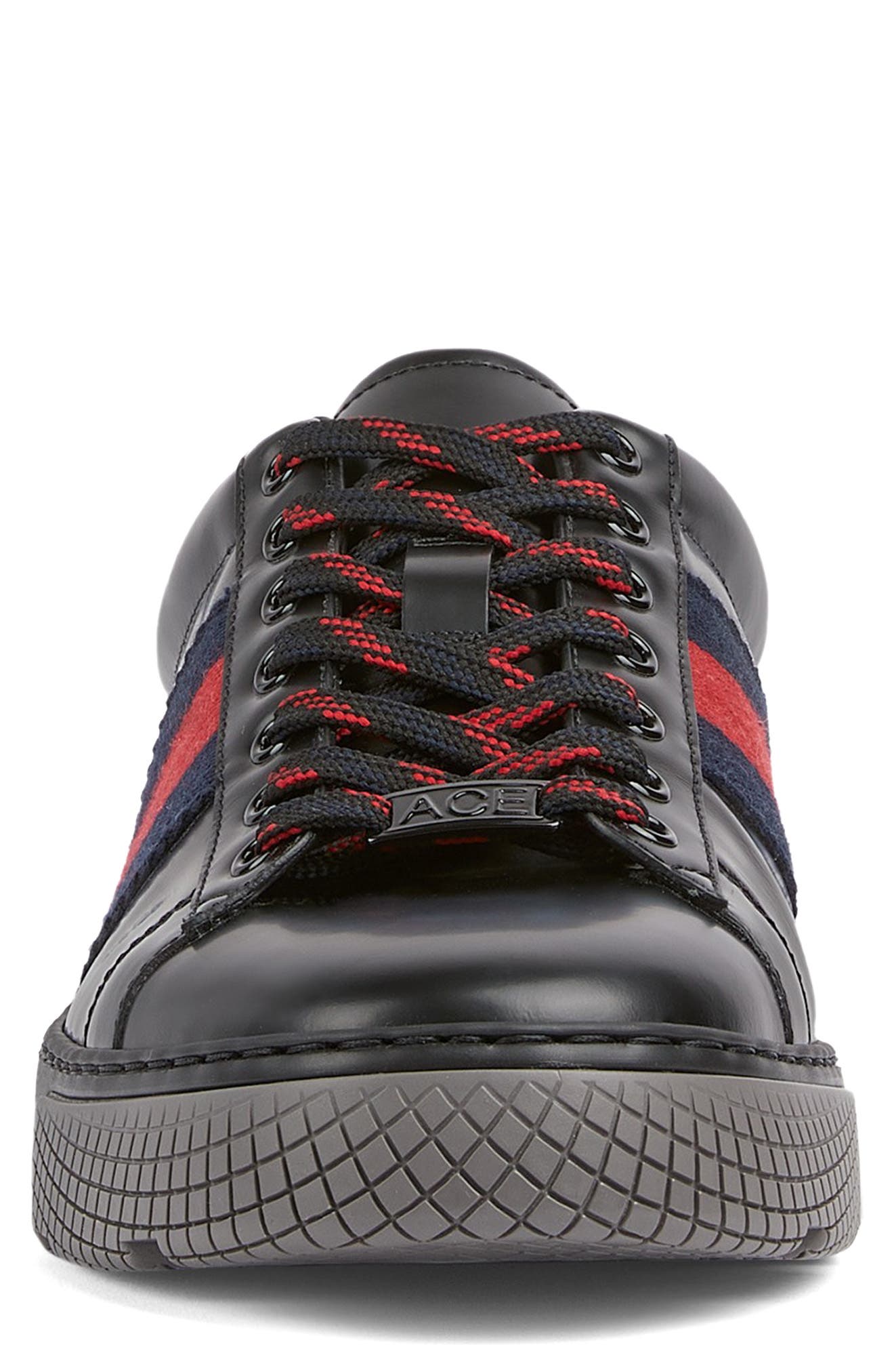Gucci Ace Sneaker, Alternate, color, Black