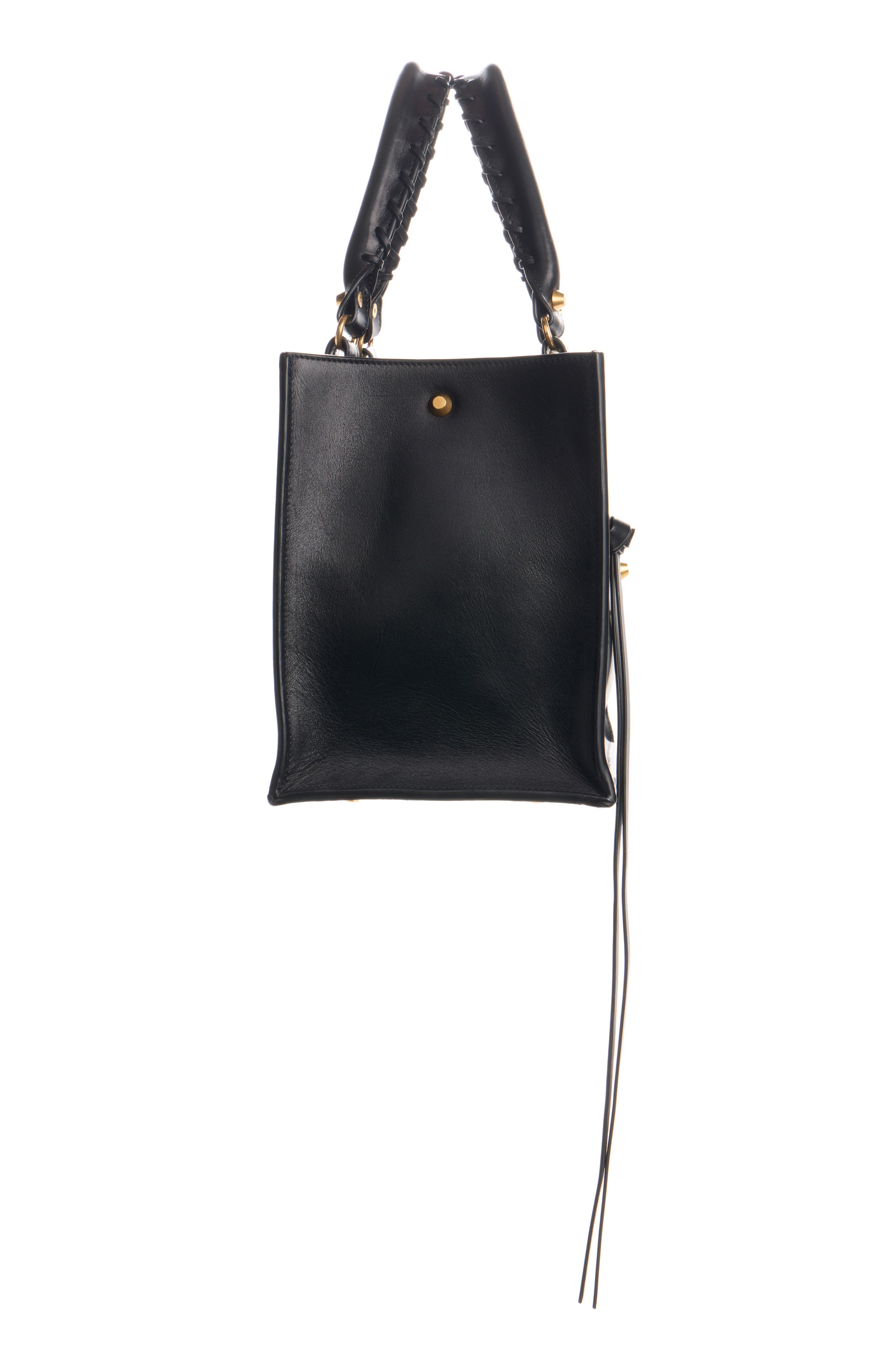 Medium Le City Sleek Leather Tote, Alternate, color, 1629 BLACK/ RUBY