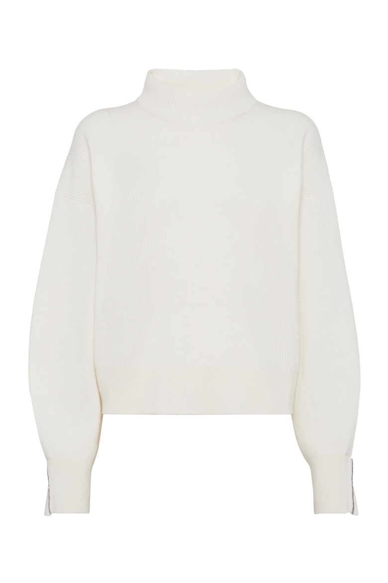 Cashmere sweater with monili, Main, color, Panama