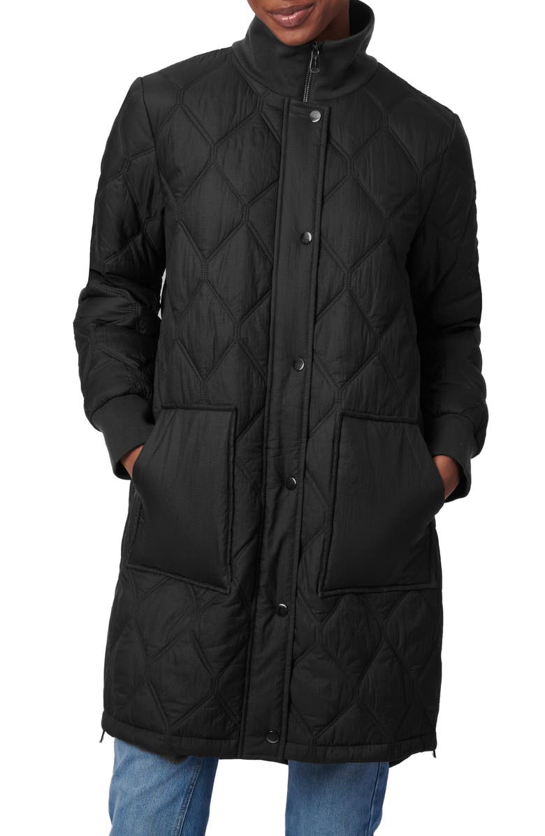 Bernardo Rib Trim Quilted Liner Jacket, Main, color, 