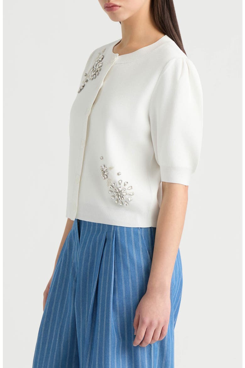 Embellished Cardigan, Alternate, color, MARSHMALLOW