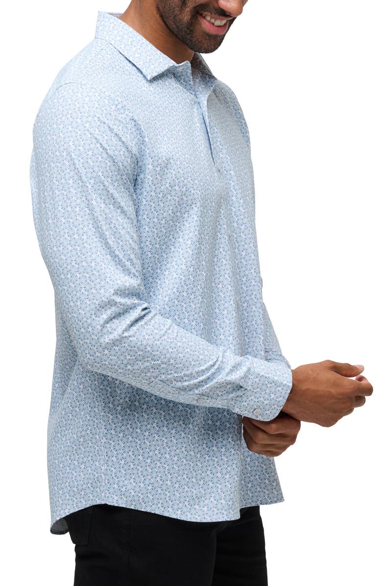 TravisMathew Country Mile Floral Button-Up Shirt, Alternate, color, White