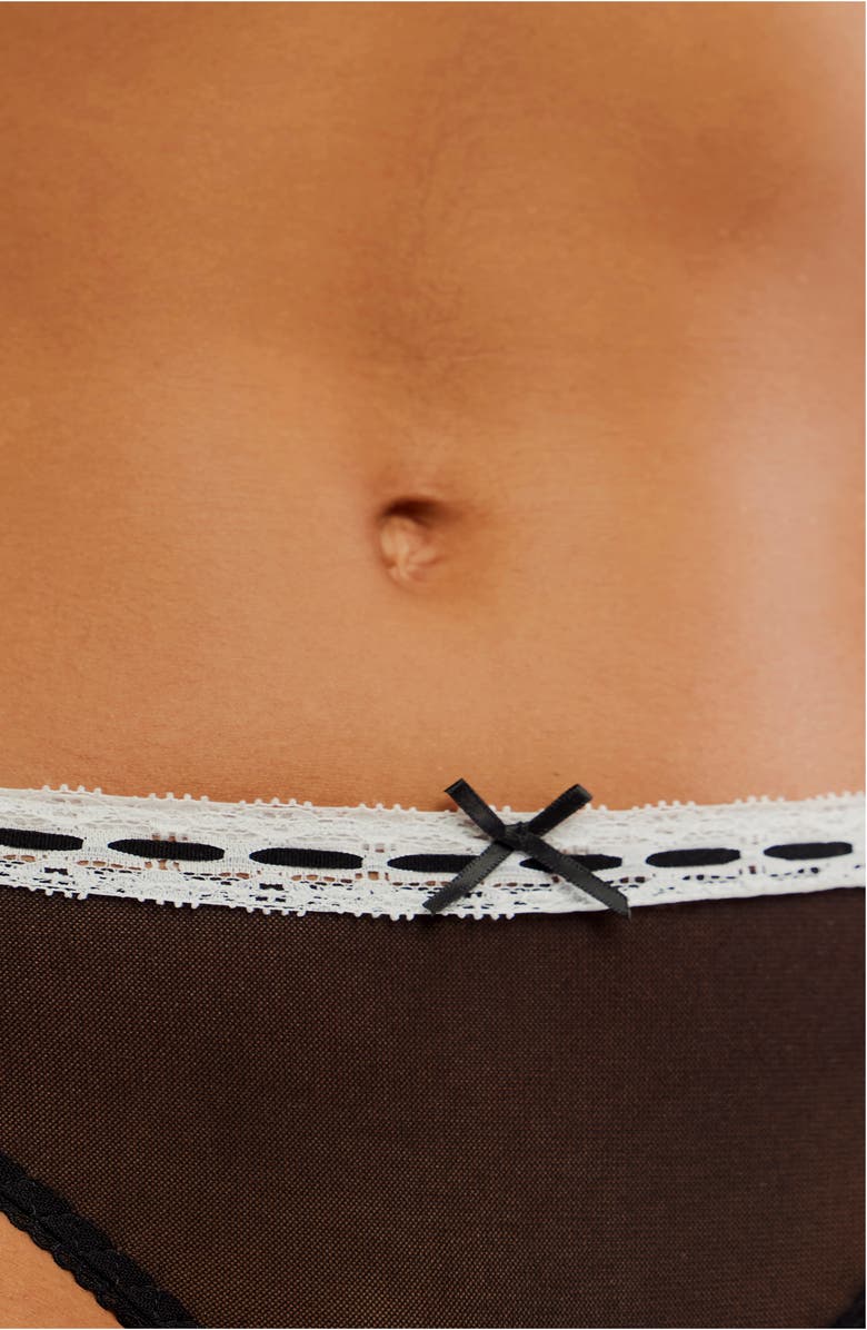 Free People So Sweet Intimately FP Mesh Bikini, Alternate, color, Black Combo