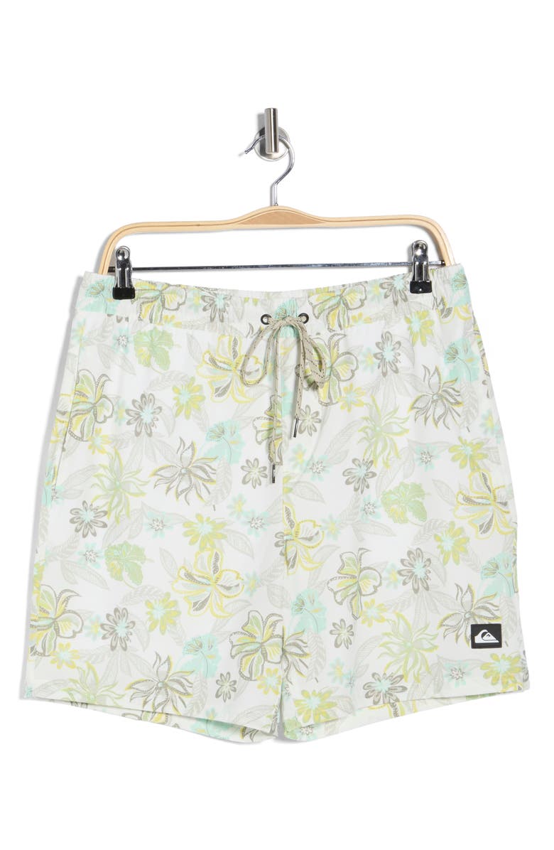 Quiksilver Vacancy Volley Swim Trunks, Alternate, color, White