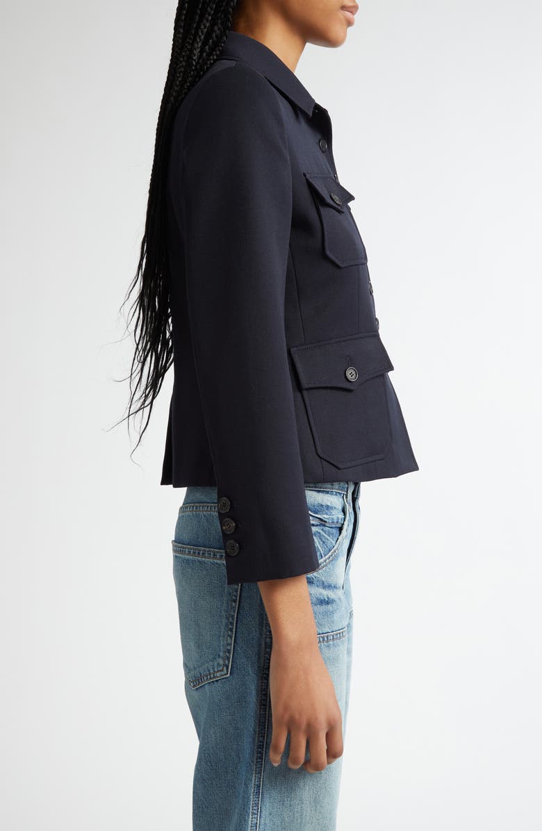 Nili Lotan Jamison Virgin Wool Jacket, Alternate, color, Midnight