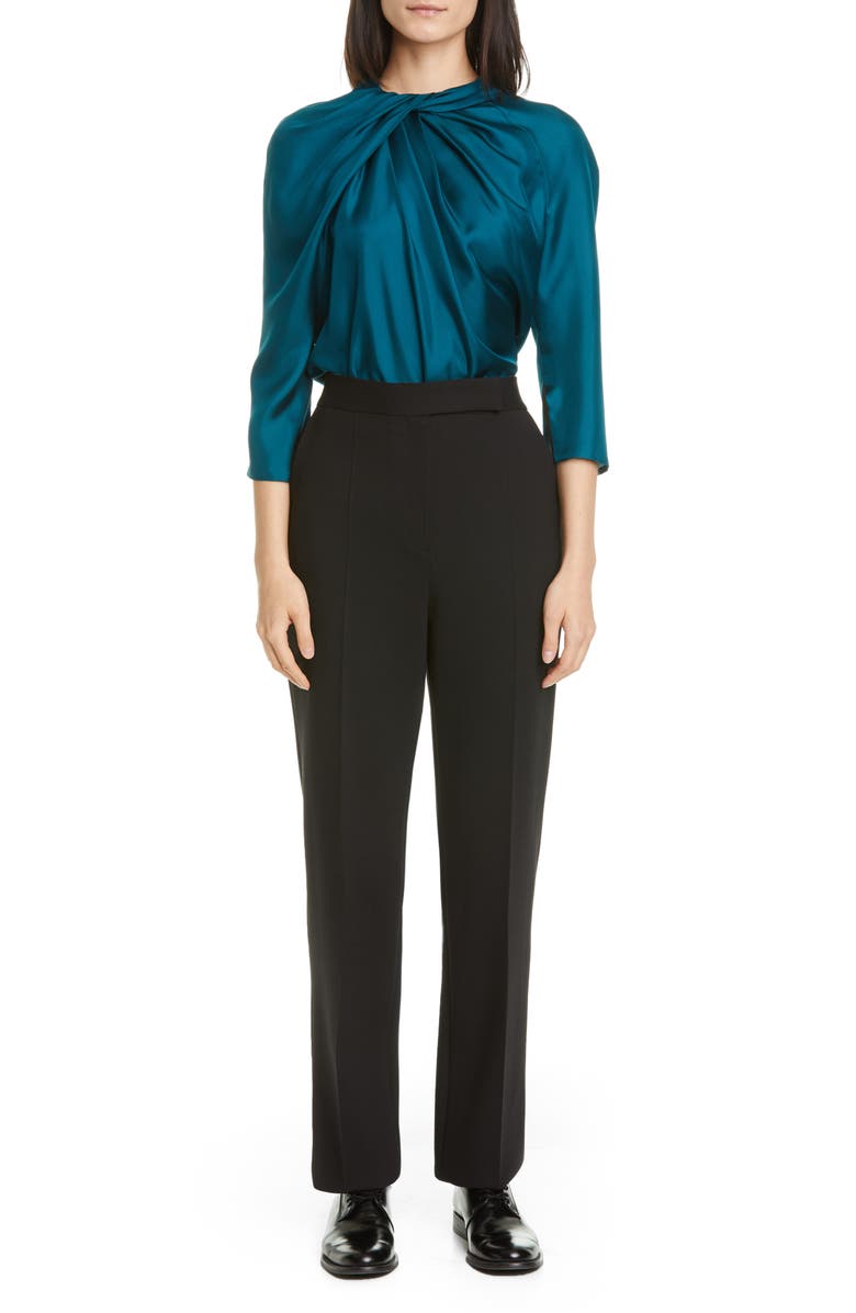 PARTOW Star Twist Neck Silk Blouse, Alternate, color,