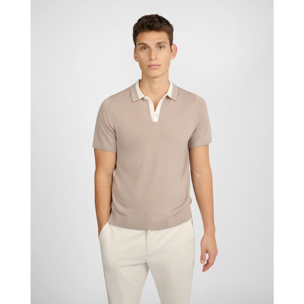 Onia Extra Fine Merino Wool Polo In Brown