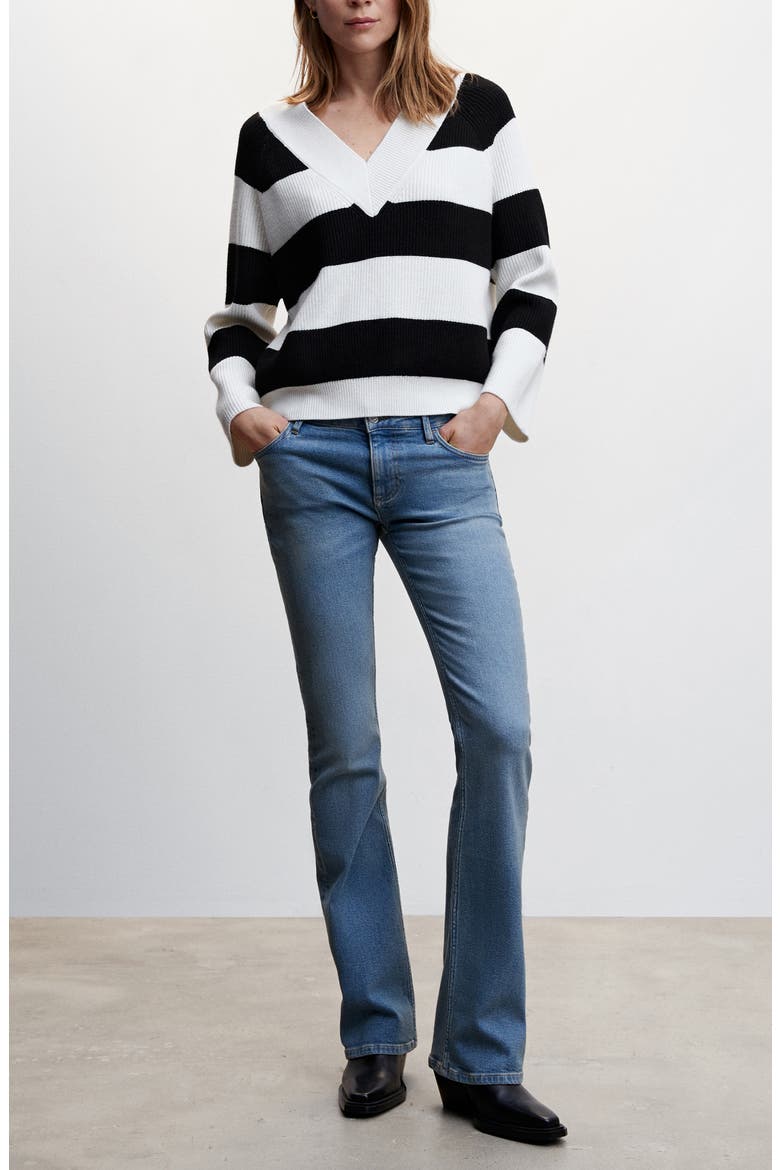 Rugby Stripe Sweater, Alternate, color, BLACK