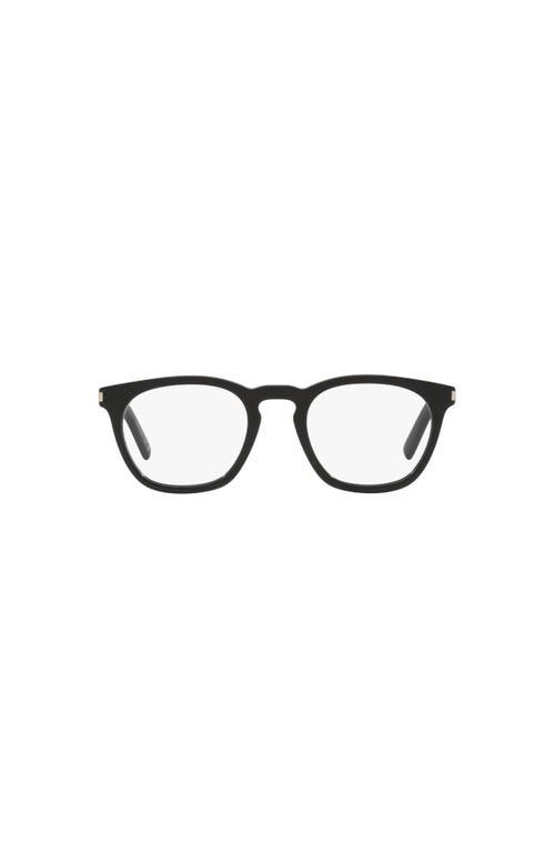 Saint Laurent 50mm Round Optical Glasses In Black