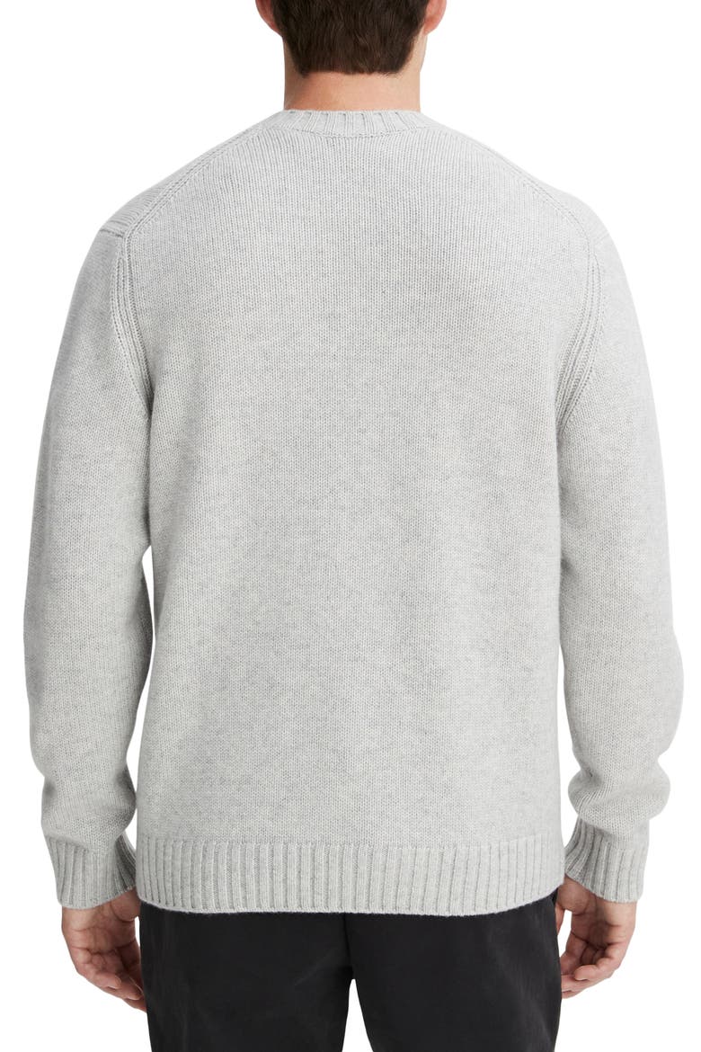 Relaxed Fit Wool & Cashmere Sweater, Alternate, color, LIGHT HEATHER GREY