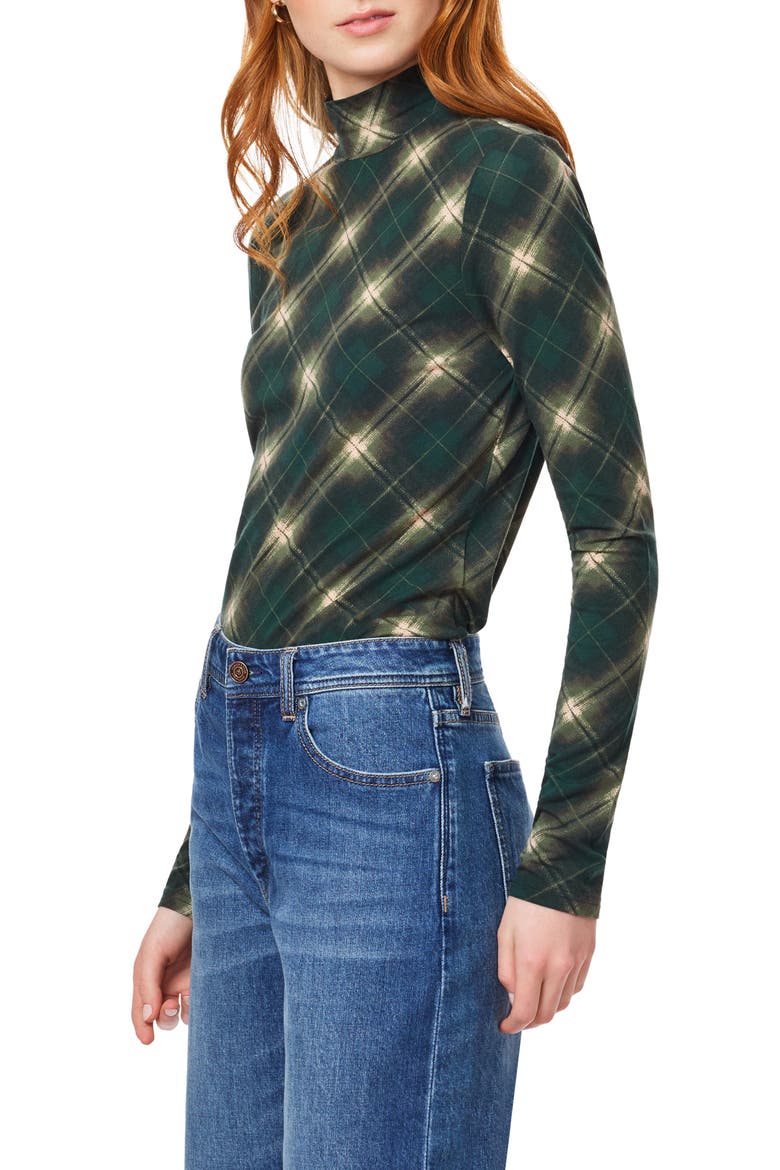 Long Sleeve Mock Neck Top, Alternate, color, SCARAB PLAIDS