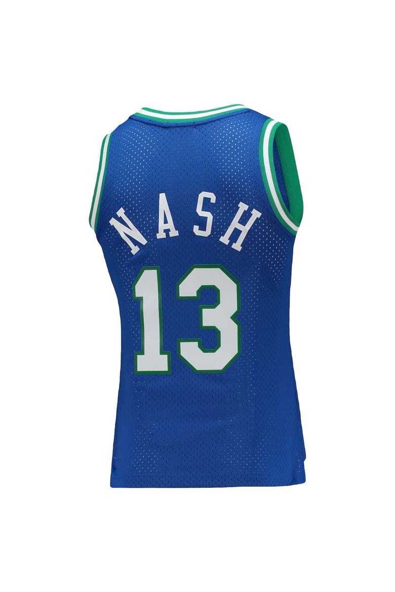 Women's Mitchell & Ness Steve Nash Blue Dallas Mavericks 1998/99 Hardwood Classics Swingman Jersey, Alternate, color, Blue