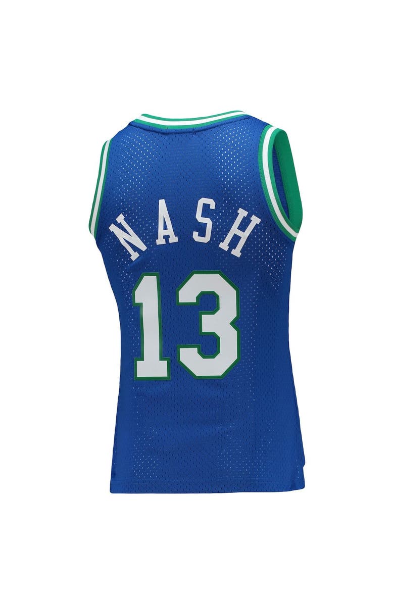 Mitchell & Ness Women's Mitchell & Ness Steve Nash Blue Dallas Mavericks 1998/99 Hardwood Classics Swingman Jersey, Alternate, color, Blue