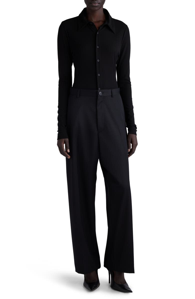 Rib Button-Up Shirt