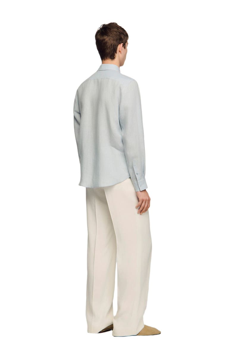 SANDRO Linen shirt, Alternate, color, Sky Blue
